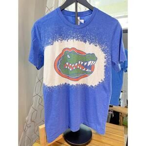 Florida Gators Shirt Blue College Football Gator Head Graphic Womens M Casual